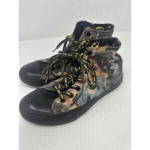 Boys Converse Chuck DC Batman Fabric High Top Sneakers Size 3